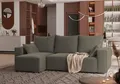 Produktbild: 4ALLHOME Ecksofa mit Schlaffunktion TOBI, Couch, Sofa mit Bettkasten, Eckcouch, L-Form Velo 625 Grau-Braun