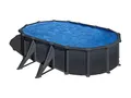 Produktbild: Gre Pool KIT610GF Kea - Aufstellpool aus Stahl, oval, mit Graphitoptik. Abnehmbare Gartenpool. 610 x 375 x 120 cm