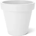 Produktbild: Spetebo - Xs Kunststoff Pflanzkübel Klein - 25 Cm/weiß - Blumenkübel Rund Für Außen Und Innen - Pflanztopf Blumentopf Pflanzgefäß Übertopf