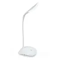 Produktbild: Eaxus® LED Schreibtischlampe - USB oder Batterien. Flexibel biegbar, Dimmbar, Weiß