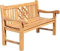 Produktbild: CLP Teak-Gartenbank Florida I Sitzbank Mit Ergonomischer Sitzfläche Aus Vollholz I Sitzhöhe: 44 cm, Farbe:Teak, Größe:150 cm