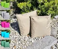 Produktbild: JACK 1x 45x45cm Outdoor Lounge Kissen Dekokissen inkl. Füllung Wasserabweisend Sitzkissen Garten Stuhl Lotus Effekt, Farbe:Taupe
