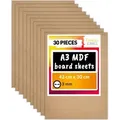 Produktbild: Creative Deco 30 x A3 MDF Platten | 420 x 210 x 3 mm | Dünne Holz-platten | Perfekt für Laser, CNC Router, Modellierung, Durchbrochenes, Laubsäge