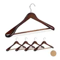 Produktbild: relaxdays Kleiderbügel braun, 5 St.