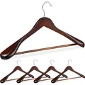 Produktbild: relaxdays Kleiderbügel braun, 5 St. - Dunkelbraun