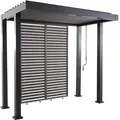 Produktbild: MWH Grillzebo Pavillon mit Lamellenwand Aluminium 259,5x154x240 cm - Iron Grey
