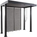 Produktbild: MWH Grillzebo Pavillon mit Lamellenwand Aluminium 259,5x154x240 cm