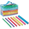 Produktbild: Lockenwickler, 48er Set Papilotten mit Tasche, Papilottenwickler, Locken ohne Hitze, lange & kurze Haare, bunt - Relaxdays