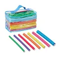 Produktbild: Relaxdays Lockenwickler, 48er Set Papilotten mit Tasche, Papilottenwickler, Locken ohne Hitze, Lange & Kurze Haare, bunt