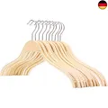 Produktbild: 12 Stück Kleiderbügel aus Holz , Rutschfest, Platzsparende Garderobenbügel für H