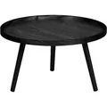 Produktbild: Beistelltisch Mesa aus Holz, modern rundes Design, schwarz, Größe L, robuste Kiefer, Indoor