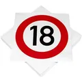 Produktbild: 18. Geburtstag Verkehrsschild 20 Servietten