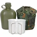 Produktbild: Mil-Tec US Feldflasche m. Becher u. Hülle flecktarn