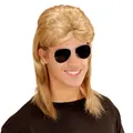 Produktbild: Vokuhila Herrenperücke Blond für Bad Taste Mottopartys und Fasching Cosplay