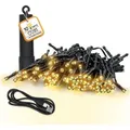 Produktbild: Akku Lichterkette Per Usb Aufladbar Bis 10 Tage Leuchtdauer Mit Timer - 200 Led Auf 15m - Außen Dekolicht Warm Weiß Mit 8 Funktionen