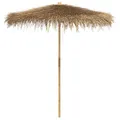Produktbild: vidaXL Tiki-Schirm mit Bananenblatt-Dach 240 cm Bambus, Garten-Sonnenschirm, Regenschirm, Terrassenschirm, Gartenschirm, Outdoor-Sonnenschirm