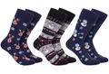 Produktbild: BRUBAKER Socken Weihnachtssocken - Lustige Socken für Damen und Herren (3-Paar, Unisex Baumwollsocken) Schneemann, Rentier und Let It Snow