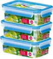 Produktbild: Emsa Clip & Close 3Er Set Frischhaltedosen, 3 X 1,00 L, 508558