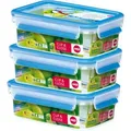 Produktbild: Emsa Clip & Close 3Er Set Frischhaltedosen, 3 X 1,00 L, 508558 - Blau