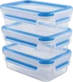 Produktbild: EMSA 508558 - EMSA Frischhaltedosen-Set CLIP & CLOSE 3 Stück blau 1,0 l