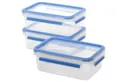 Produktbild: Emsa Frischhaltedosen Set 3x1L Clip & Close BPA-frei blau rechteckig