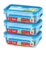 Produktbild: Emsa Clip & Close 3D 3er Set 1,0 L Vorratsdose Frischhaltedose Brotdose Brotbox