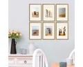 Produktbild: PHOTOLINI Bilderrahmen Echtholz 6er Set 21x30 cm / A4 mit Passepartout, mit Acrylglas