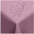 Produktbild: DecoHomeTextil Heimtextilmanufaktur Tischdecke Leinen Optik Tischdecke Tischtuch Abwaschbar Wasserabweisend lila Eckig 130 x 160 cm