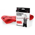 Produktbild: Kintex Fitnessband, 2,5 m x 15 cm, Gymnastikband in 7 Stärken, 100% Latex, transportables Trainingsband (Rot)