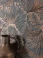 Produktbild: NEWROOM Vliestapete Grau Palmenblätter Tropisch Metallic Copper Wohnzimmer Edel