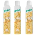 Produktbild: 3x 200ml Batiste Trockenshampoo mit Farbe für blondes Haar kaschiert den Ansatz