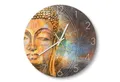 Produktbild: DEQORI Wanduhr 'Meditierender Buddha' (Glas Glasuhr modern Wand Uhr Design Küchenuhr)