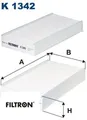 Produktbild: FILTRON K1342-2X Filter für Innenraumluft Innenraumfilter Filter