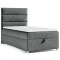 Produktbild: Best For Home Boxspringbett Trinity k-4 mit 7-Zonen Bonell-Federkernmatratze | Boxspringbett 100x200 | Boxsprintbett mit Matratze Und Stauraum | Polsterbett 100x200 - Lieferung bis Bordsteinkante