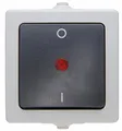 Produktbild: Kopp Nautic Ausschalter, 2-polig, beleuchtet, Aufputz, für Feuchtraum 250V (10A), IP44, 565296007, grau