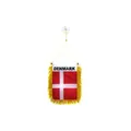 Produktbild: AZ FLAG - Wimpel Dänemark - 15x10 cm - Dänische Mini Flagge 10 x 15 Cm - Auto Pennant Spezielle Auto