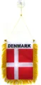Produktbild: Wimpel DÄNEMARK 15x10cm - DÄNISCHE Mini Flagge 10 x 15 cm - Auto Pennant speziel