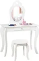 Produktbild: COSTWAY Schminktisch, Kinder, mit Hocker