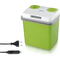 Produktbild: SEVERIN Elektrische Kühlbox (19 L) mit Kühl- und Warmhaltefunktion, 2 Anschlüsse fürs Auto (Netzteil & Zigarettenanzünder), grün/grau, KB 2922