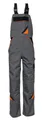 Produktbild: Artmas Arbeitslatzhose Arbeitslatzhose Latzhose Sicherheitshose Arbeitshose Berufskleidung Farbe: Stahl mit orangefarbenem und schwarzem Zubehör.