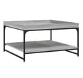 Produktbild: vidaXL Ablagetisch, Couchtisch Grau Sonoma 80x80x45 cm Holzwerkstoff und Eisen