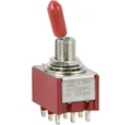 Produktbild: TRU COMPONENTS Schalter TRU COMPONENTS TC-9354008 Wippschalter 250 V/AC 3 A 3 x Ein/Ein rast (TC-9354008)
