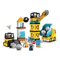 Produktbild: LEGO 10932 DUPLO Baustelle mit Abrissbirne, Spielzeug mit Baustellenfahrzeugen wie LKW, Kran und Bagger, Motorikspielzeug für Kinder ab 2 Jahre