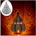 Produktbild: Marrakesch Orient & Mediterran Interior Nachttischlampe Orientalische Laterne Lampe Nachttischlampe Mahana Weiss, Handarbeit weiß