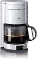 Produktbild: Braun Kaffeemaschine KF 47 WH - Filterkaffeemaschine mit Glaskanne für klassischen Filterkaffee, Aromatischer Kaffee dank OptiBrew-System, Tropfstopp, Abschaltautomatik, Weiß