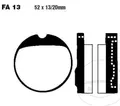 Produktbild: EBC Bremsbeläge FA013V für Honda CB CJ 250 350 360 400 500 750 G T F G5 T K