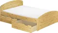Produktbild: Funktionsbett Doppelbett 3 Bettkästen 140x200 Seniorenbett Massivholz Zuebehör wählbar V-60.50-14Rollrost und Matratze inkl.