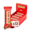 Produktbild: RAWBITE APPLE CINNAMON in der 12er Box- Vegan, glutenfrei & ohne Zuckerzusatz (enthält von Natur aus Zucker) - Bio Frucht-Nuss-Riegel mit Apfel & Zimt (12 x 50 g)