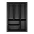 Produktbild: Orga-Box Junker Slim Besteckeinsatz 325 x 476 mm Lavagrau mit Perlstruktur für 40er Schränke Küchen Besteckkasten passgenau für SO SLIM Schubladensystem