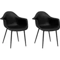 Produktbild: vidaXL Esszimmerstühle 2 Stk. Schwarz PP